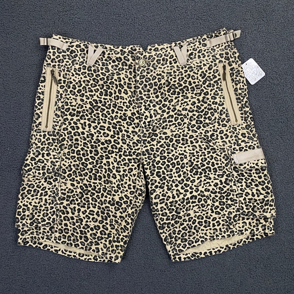 Da-Nang Cargo Short size Large Camo Leopard Silk Safari Y2K Military Free People